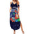 Felis Pusgua Guam Santa Summer Maxi Dress Merry Christmas with Polynesian Tribal