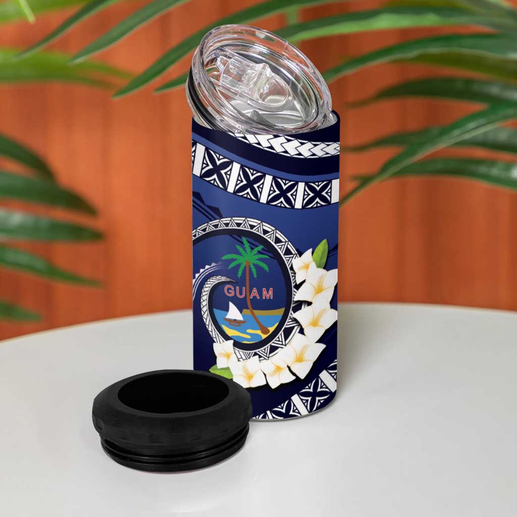 Hafai Adai Guam Guasalis 4 in 1 Can Cooler Tumbler Polynesian Tribal Pattern