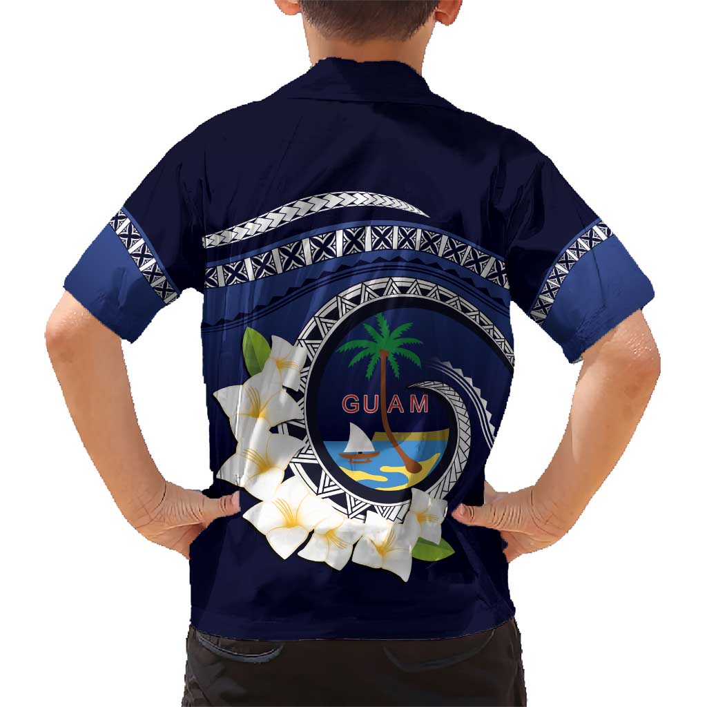 Hafai Adai Guam Guasalis Family Matching Short Sleeve Bodycon Dress and Hawaiian Shirt Polynesian Tribal Pattern