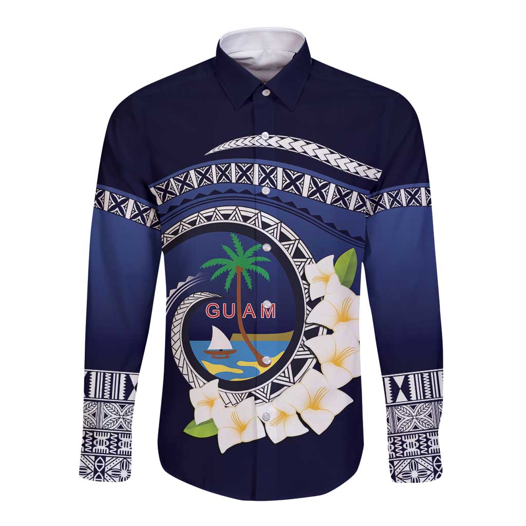 Hafai Adai Guam Guasalis Long Sleeve Button Shirt Polynesian Tribal Pattern