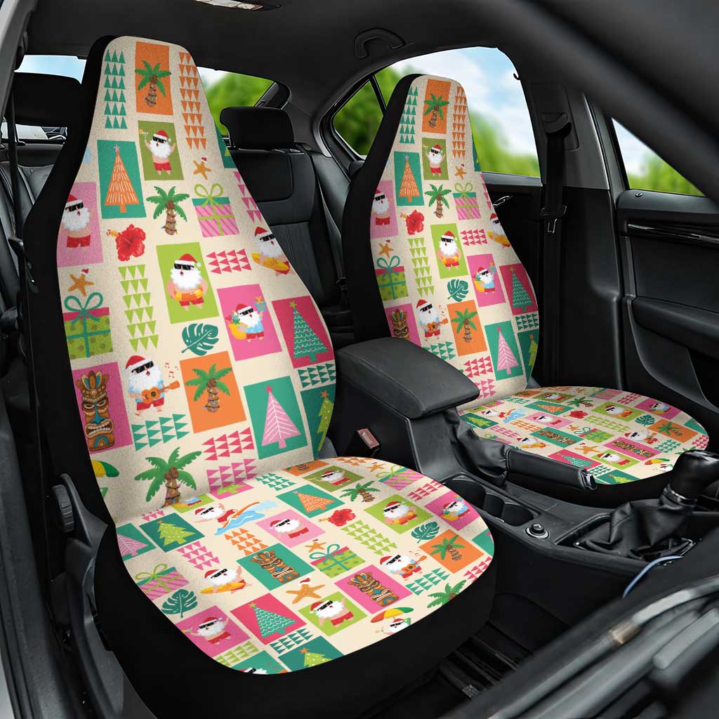 Mele Kalikimaka Hawaii Christmas Car Seat Cover Funny Santan Hippie Style