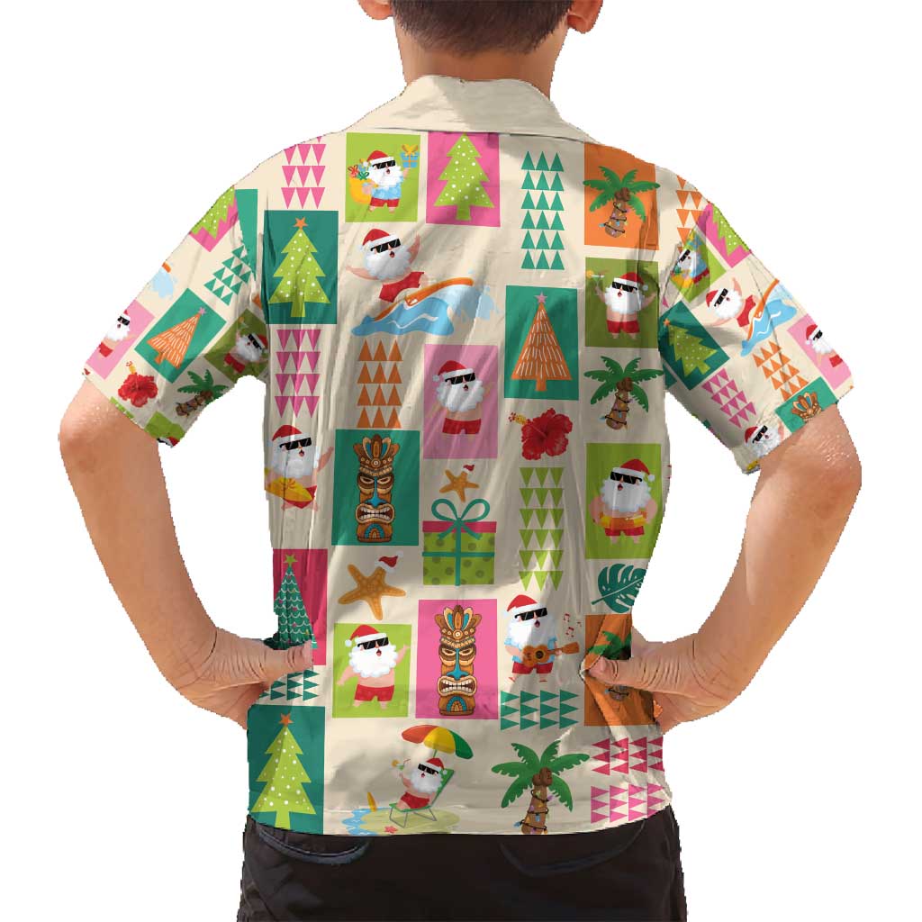 Mele Kalikimaka Hawaii Christmas Family Matching Long Sleeve Bodycon Dress and Hawaiian Shirt Funny Santan Hippie Style LT9 - Polynesian Pride