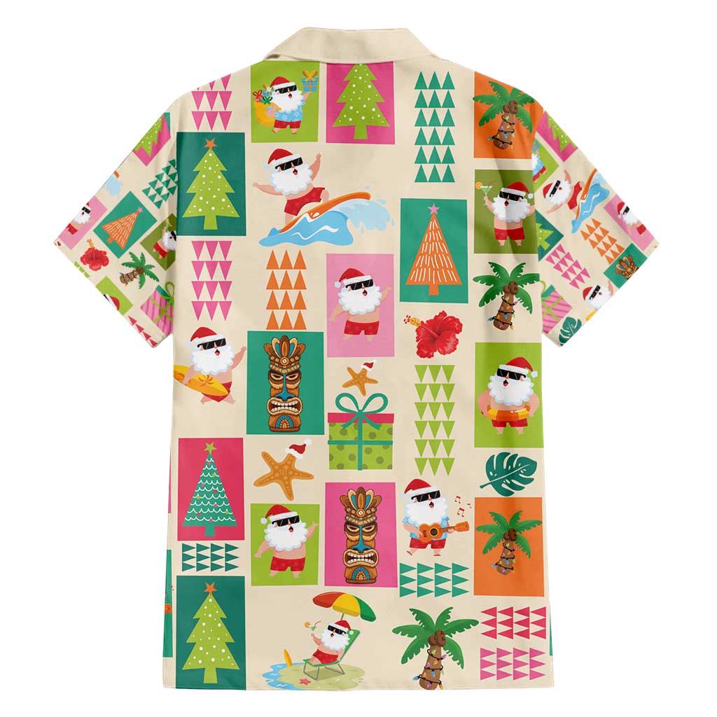 Mele Kalikimaka Hawaii Christmas Family Matching Long Sleeve Bodycon Dress and Hawaiian Shirt Funny Santan Hippie Style LT9 - Polynesian Pride