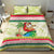 Mele Kalikimaka Hawaii Christmas Bedding Set Surfing Santa with Polynesian Tribal