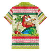 Mele Kalikimaka Hawaii Christmas Family Matching Puletasi and Hawaiian Shirt Surfing Santa with Polynesian Tribal LT9 - Polynesian Pride