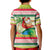 Mele Kalikimaka Hawaii Christmas Kid Polo Shirt Surfing Santa with Polynesian Tribal