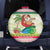 Mele Kalikimaka Hawaii Christmas Spare Tire Cover Surfing Santa with Polynesian Tribal