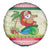 Mele Kalikimaka Hawaii Christmas Spare Tire Cover Surfing Santa with Polynesian Tribal