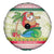 Mele Kalikimaka Hawaii Christmas Spare Tire Cover Surfing Santa with Polynesian Tribal