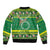 Meri Kiritimiti Cook Islands Christmas Bomber Jacket Maroro Flying Fish and White Stars