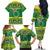 Meri Kiritimiti Cook Islands Christmas Family Matching Off The Shoulder Long Sleeve Dress and Hawaiian Shirt Maroro Flying Fish and White Stars