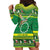 Meri Kiritimiti Cook Islands Christmas Hoodie Dress Maroro Flying Fish and White Stars