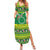 Meri Kiritimiti Cook Islands Christmas Summer Maxi Dress Maroro Flying Fish and White Stars