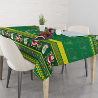 Meri Kiritimiti Cook Islands Christmas Tablecloth Maroro Flying Fish and White Stars