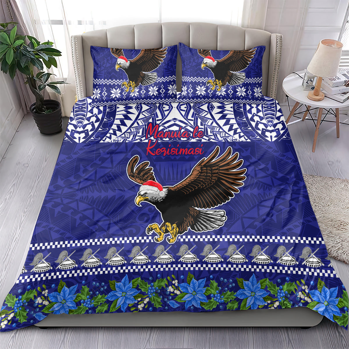 American Samoa Christmas Bedding Set Manuia le Kerisimasi Polynesian Tribal LT9 - Polynesian Pride