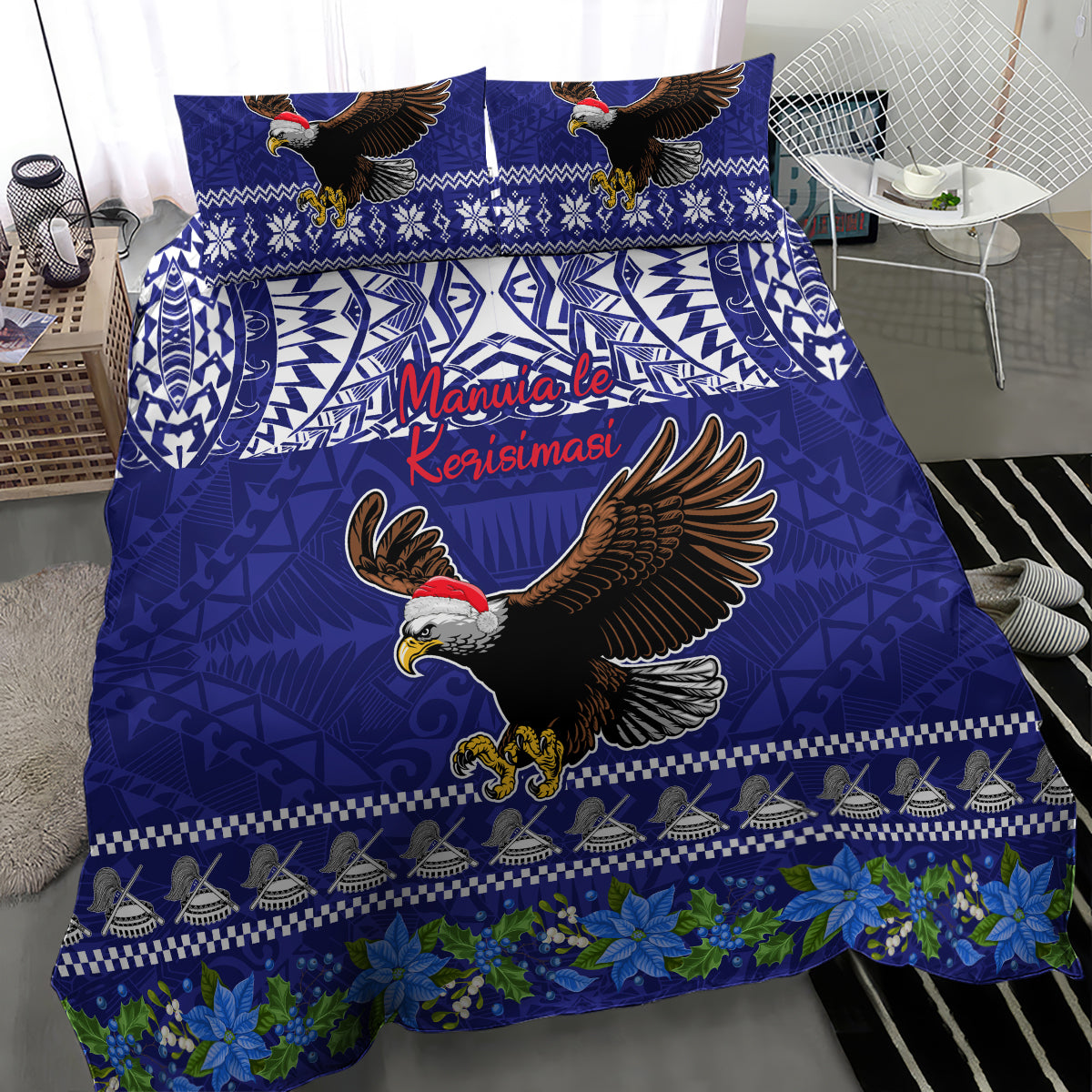 American Samoa Christmas Bedding Set Manuia le Kerisimasi Polynesian Tribal LT9 - Polynesian Pride