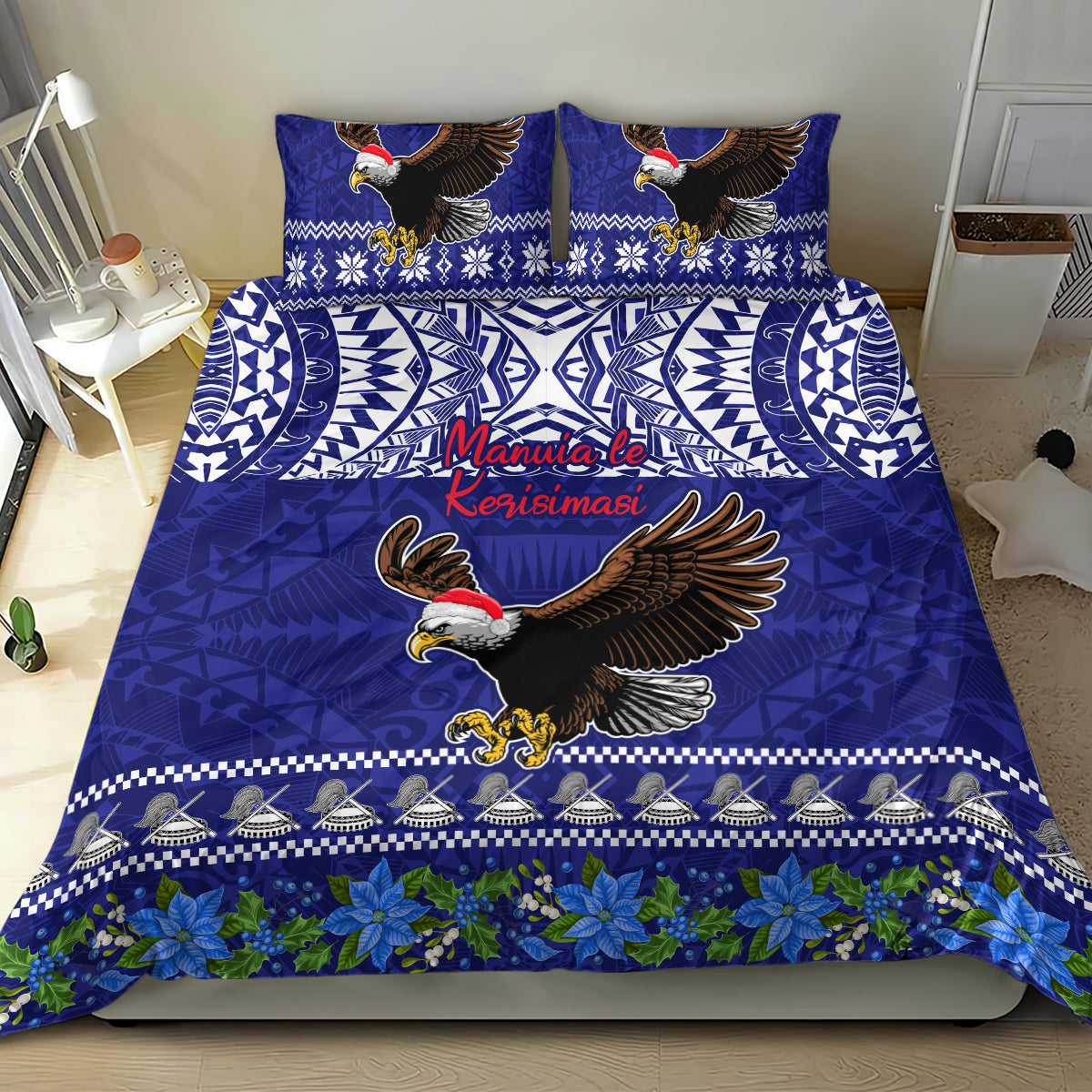 American Samoa Christmas Bedding Set Manuia le Kerisimasi Polynesian Tribal LT9 - Polynesian Pride