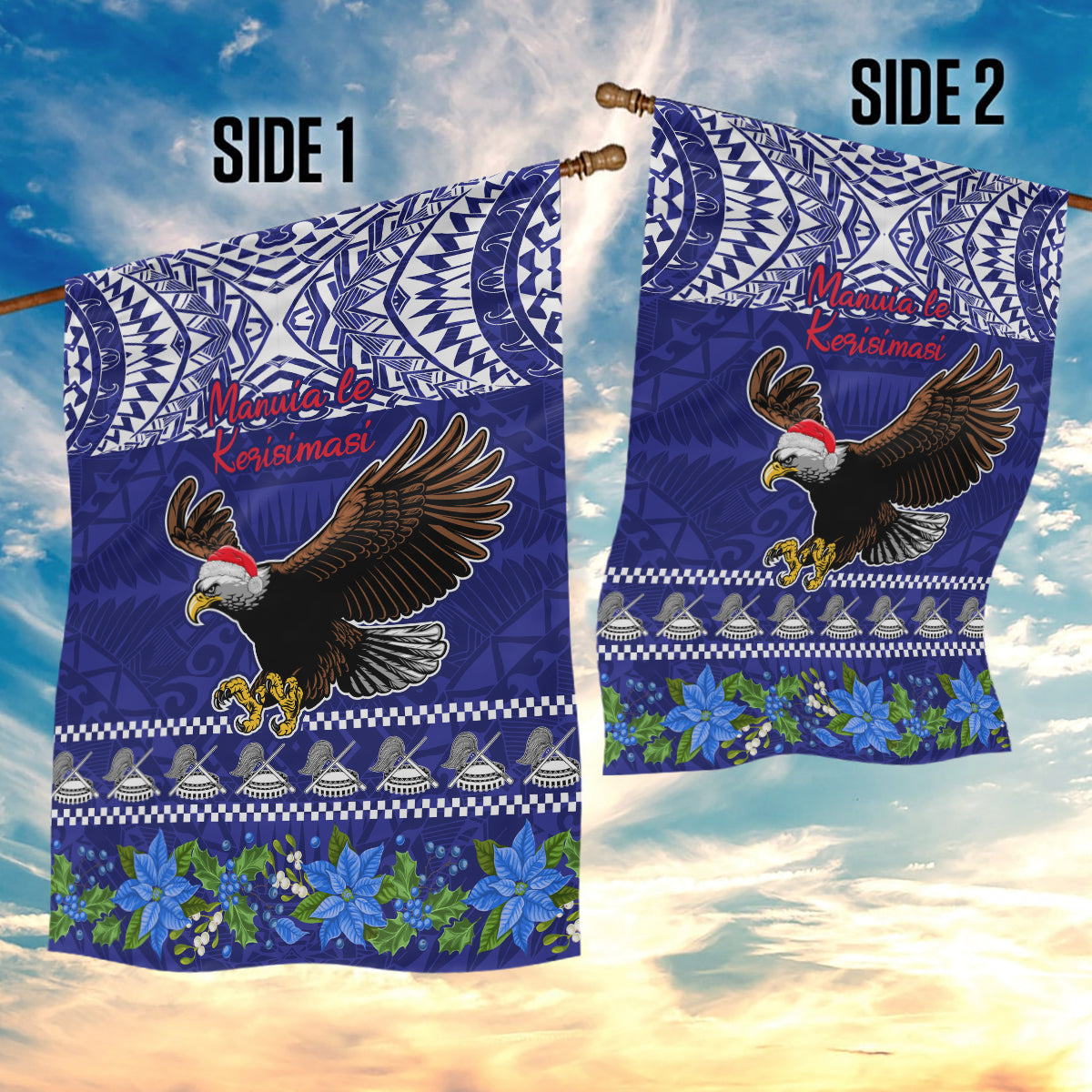 American Samoa Christmas Garden Flag Manuia le Kerisimasi Polynesian Tribal LT9 - Polynesian Pride