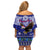 American Samoa Christmas Off Shoulder Short Dress Manuia le Kerisimasi Polynesian Tribal LT9 - Polynesian Pride