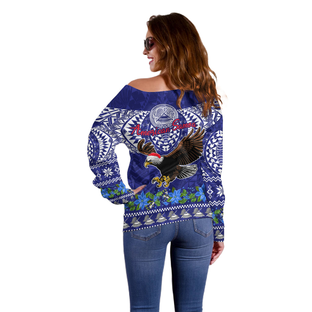 American Samoa Christmas Off Shoulder Sweater Manuia le Kerisimasi Polynesian Tribal LT9 - Polynesian Pride