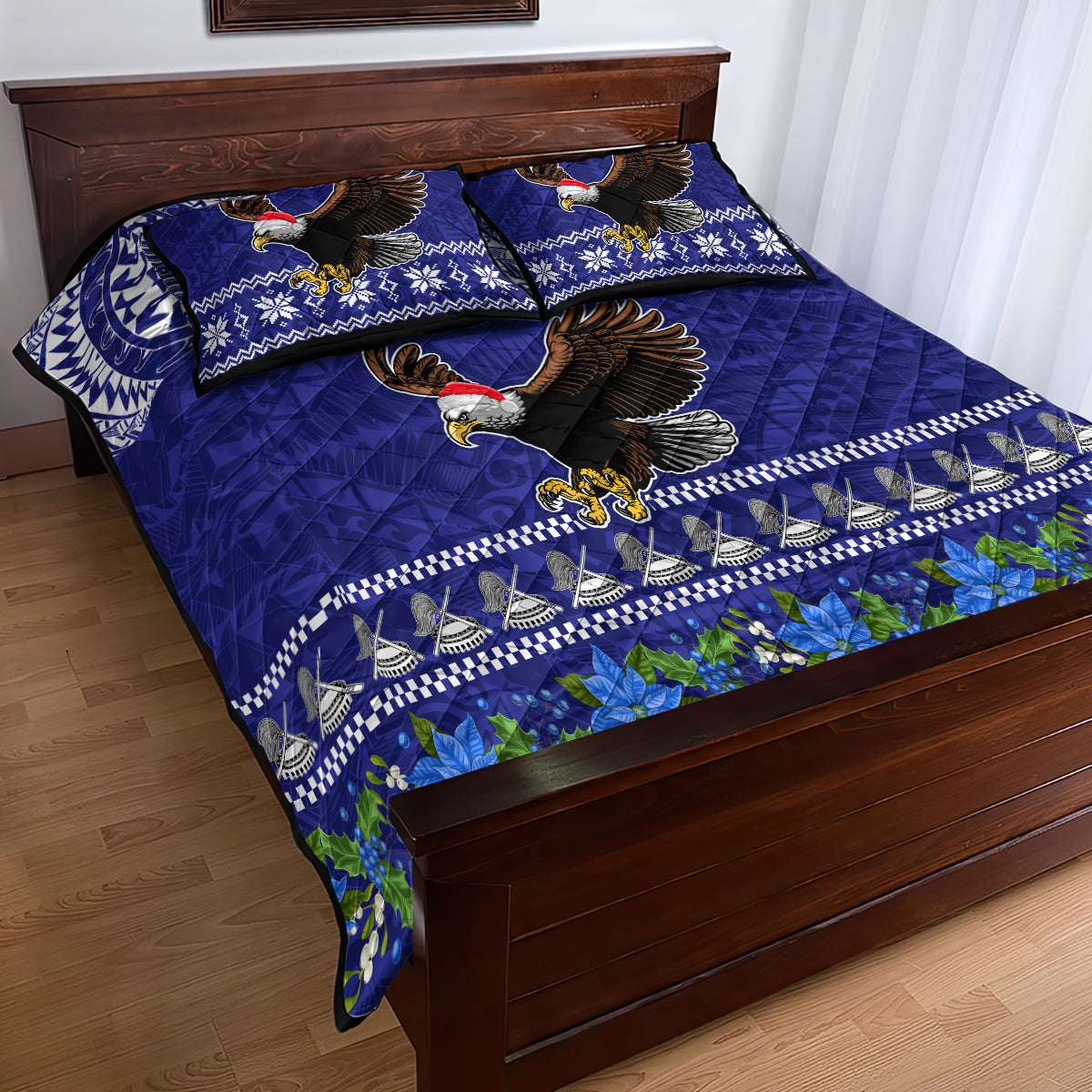 American Samoa Christmas Quilt Bed Set Manuia le Kerisimasi Polynesian Tribal LT9 - Polynesian Pride