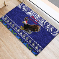 American Samoa Christmas Rubber Doormat Manuia le Kerisimasi Polynesian Tribal LT9 - Polynesian Pride