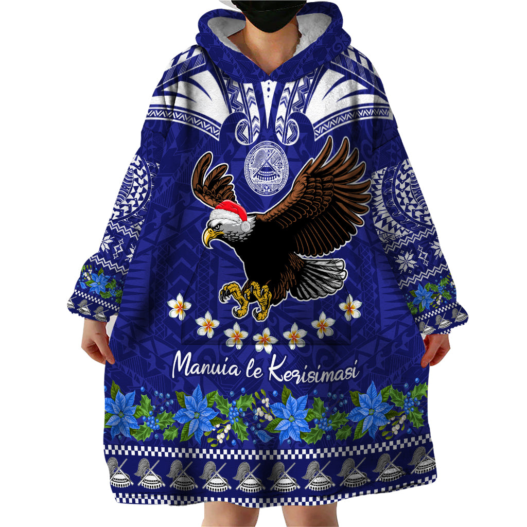 American Samoa Christmas Wearable Blanket Hoodie Manuia le Kerisimasi Polynesian Tribal LT9 - Polynesian Pride