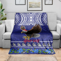 Personalised American Samoa Christmas Blanket Manuia le Kerisimasi Polynesian Tribal LT9 - Polynesian Pride
