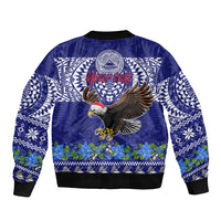 Personalised American Samoa Christmas Bomber Jacket Manuia le Kerisimasi Polynesian Tribal LT9 - Polynesian Pride
