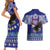 Personalised American Samoa Christmas Couples Matching Short Sleeve Bodycon Dress and Hawaiian Shirt Manuia le Kerisimasi Polynesian Tribal LT9 - Polynesian Pride