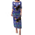 Personalised American Samoa Christmas Family Matching Puletasi Dress and Hawaiian Shirt Manuia le Kerisimasi Polynesian Tribal LT9 Mom's Dress Blue - Polynesian Pride