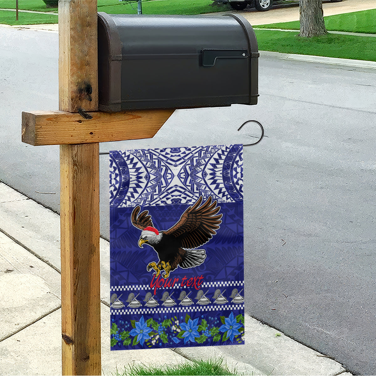 Personalised American Samoa Christmas Garden Flag Manuia le Kerisimasi Polynesian Tribal LT9 - Polynesian Pride