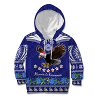 Personalised American Samoa Christmas Kid Hoodie Manuia le Kerisimasi Polynesian Tribal LT9 Hoodie Blue - Polynesian Pride
