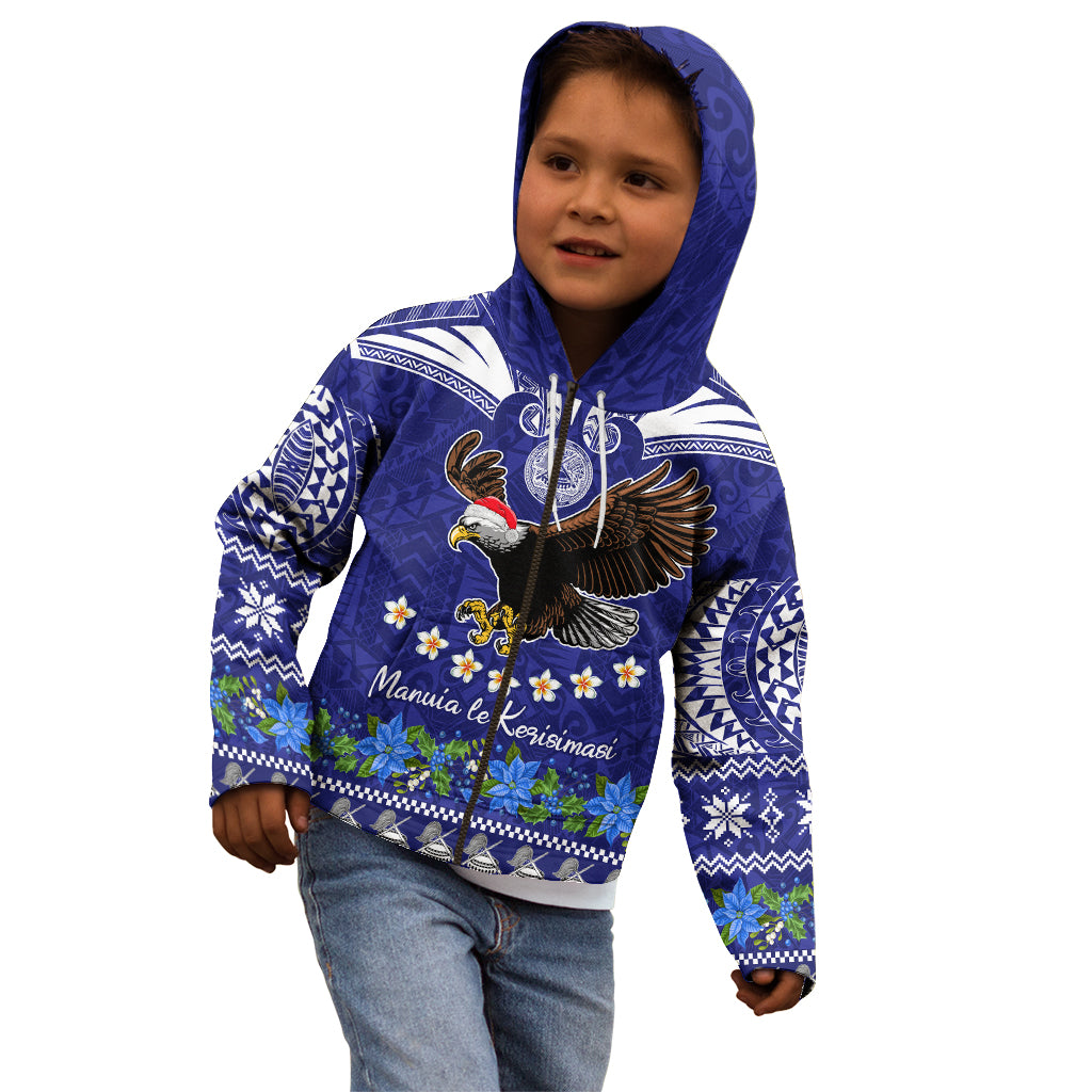 Personalised American Samoa Christmas Kid Hoodie Manuia le Kerisimasi Polynesian Tribal LT9 - Polynesian Pride