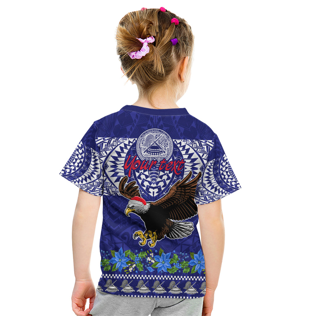 Personalised American Samoa Christmas Kid T Shirt Manuia le Kerisimasi Polynesian Tribal LT9 - Polynesian Pride