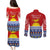 Kiribati Christmas Couples Matching Puletasi Dress and Long Sleeve Button Shirt Tekeraoi n Te Tiritimati Polynesian Tribal LT9 - Polynesian Pride