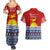 Kiribati Christmas Couples Matching Summer Maxi Dress and Hawaiian Shirt Tekeraoi n Te Tiritimati Polynesian Tribal LT9 - Polynesian Pride