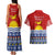 Kiribati Christmas Couples Matching Tank Maxi Dress and Hawaiian Shirt Tekeraoi n Te Tiritimati Polynesian Tribal LT9 - Polynesian Pride