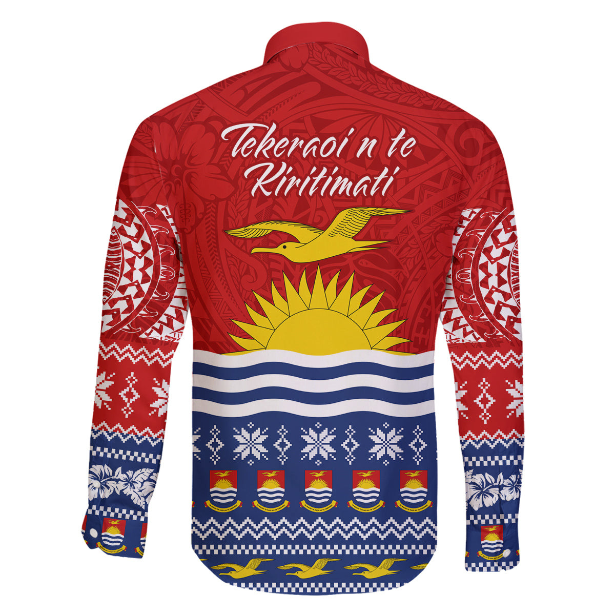 Kiribati Christmas Family Matching Mermaid Dress and Hawaiian Shirt Tekeraoi n Te Tiritimati Polynesian Tribal LT9 - Polynesian Pride