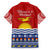 Kiribati Christmas Family Matching Off Shoulder Maxi Dress and Hawaiian Shirt Tekeraoi n Te Tiritimati Polynesian Tribal LT9 - Polynesian Pride