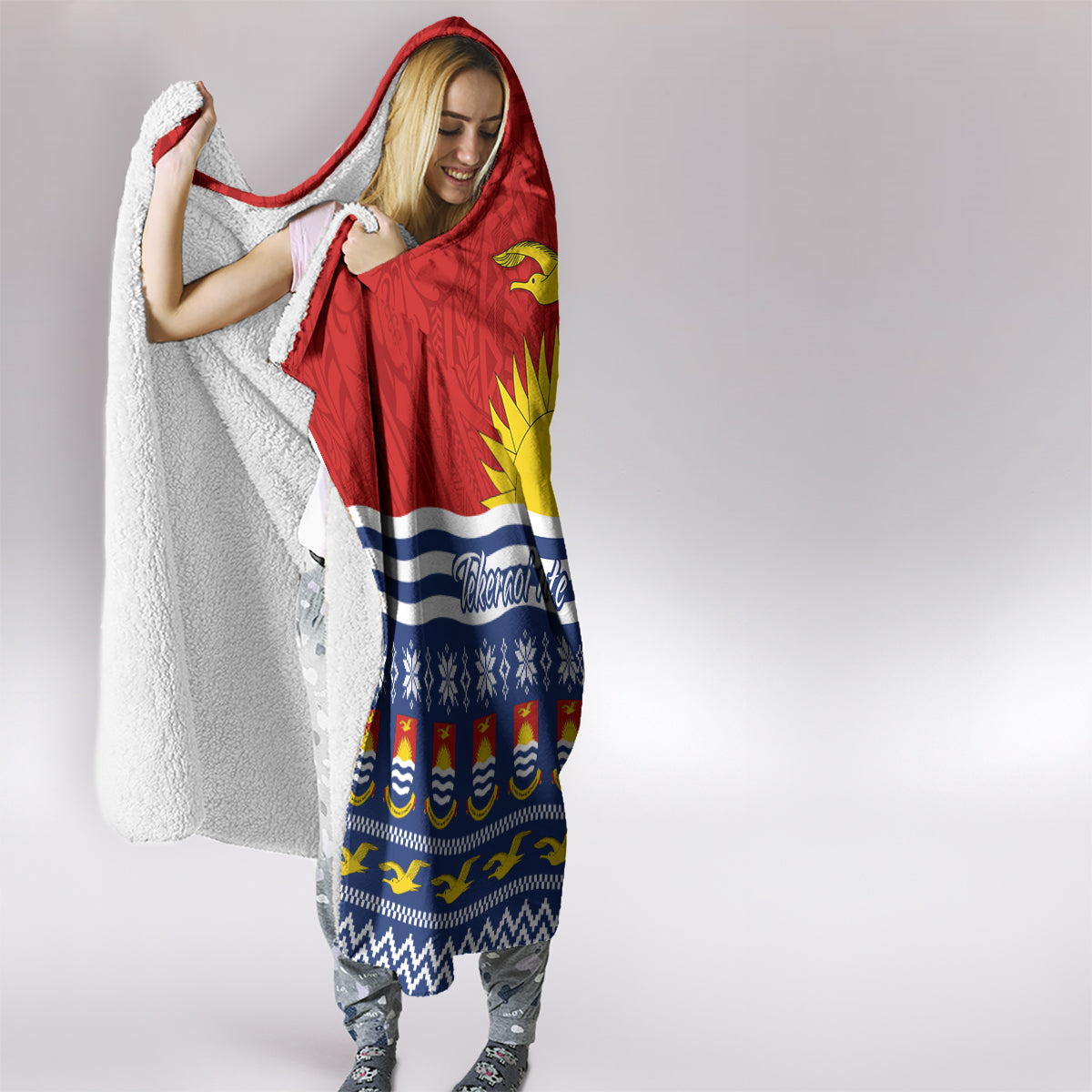Kiribati Christmas Hooded Blanket Tekeraoi n Te Tiritimati Polynesian Tribal LT9 - Polynesian Pride