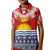 Kiribati Christmas Kid Polo Shirt Tekeraoi n Te Tiritimati Polynesian Tribal LT9 Kid Red - Polynesian Pride