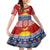 Kiribati Christmas Kid Short Sleeve Dress Tekeraoi n Te Tiritimati Polynesian Tribal LT9 KID Red - Polynesian Pride