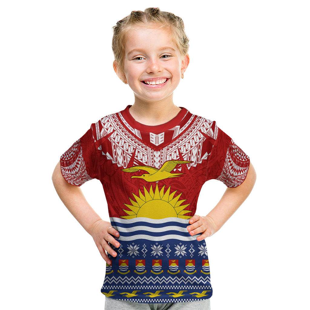 Kiribati Christmas Kid T Shirt Tekeraoi n Te Tiritimati Polynesian Tribal LT9 Red - Polynesian Pride