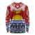 Kiribati Christmas Long Sleeve Shirt Tekeraoi n Te Tiritimati Polynesian Tribal LT9 Unisex Red - Polynesian Pride