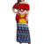 Kiribati Christmas Off Shoulder Maxi Dress Tekeraoi n Te Tiritimati Polynesian Tribal LT9 Women Red - Polynesian Pride