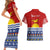 Personalised Kiribati Christmas Couples Matching Short Sleeve Bodycon Dress and Hawaiian Shirt Tekeraoi n Te Tiritimati Polynesian Tribal LT9 - Polynesian Pride