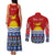 Personalised Kiribati Christmas Couples Matching Tank Maxi Dress and Long Sleeve Button Shirt Tekeraoi n Te Tiritimati Polynesian Tribal LT9 - Polynesian Pride