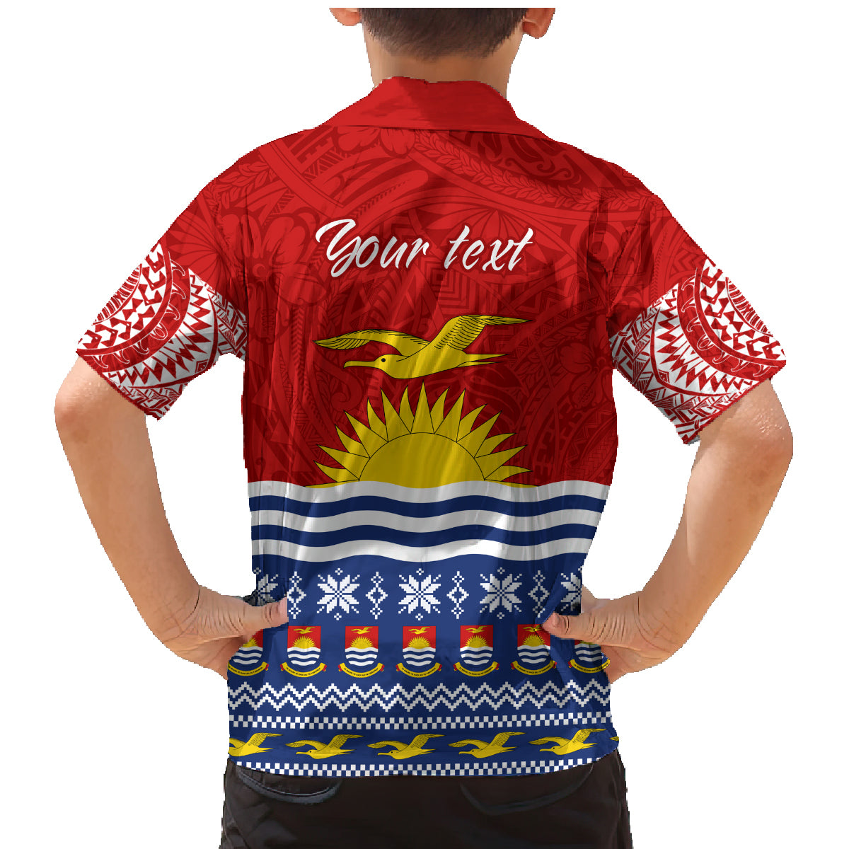 Personalised Kiribati Christmas Family Matching Mermaid Dress and Hawaiian Shirt Tekeraoi n Te Tiritimati Polynesian Tribal LT9 - Polynesian Pride