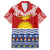 Personalised Kiribati Christmas Family Matching Off Shoulder Short Dress and Hawaiian Shirt Tekeraoi n Te Tiritimati Polynesian Tribal LT9 Dad's Shirt - Short Sleeve Red - Polynesian Pride